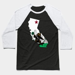 Skateboarding California Bear Baseball T-Shirt